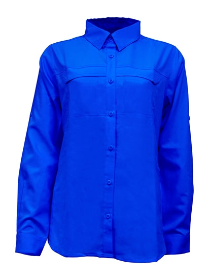 Women's Long Sleeve Vented Button-Up Shirts