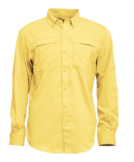 Men's Long Sleeve Vented Button Up Shirt