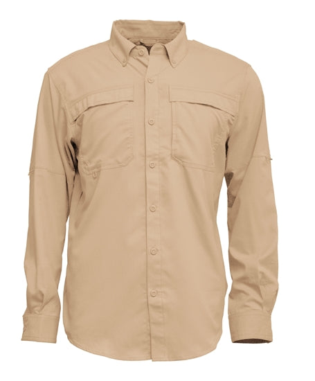 Men's Long Sleeve Vented Button Up Shirt