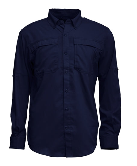 Men's Long Sleeve Vented Button Up Shirt