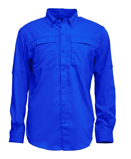Men's Long Sleeve Vented Button Up Shirt