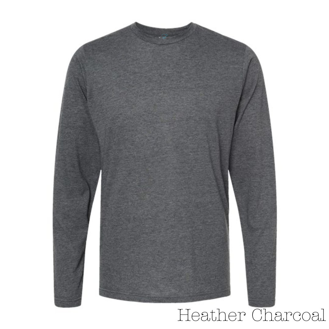 Heather Charcoal 65/35 Long Sleeve Tee