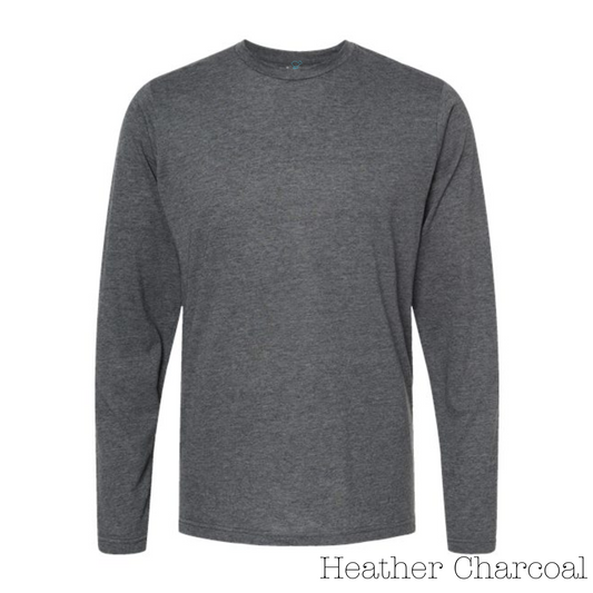 Heather Charcoal 65/35 Long Sleeve Tee