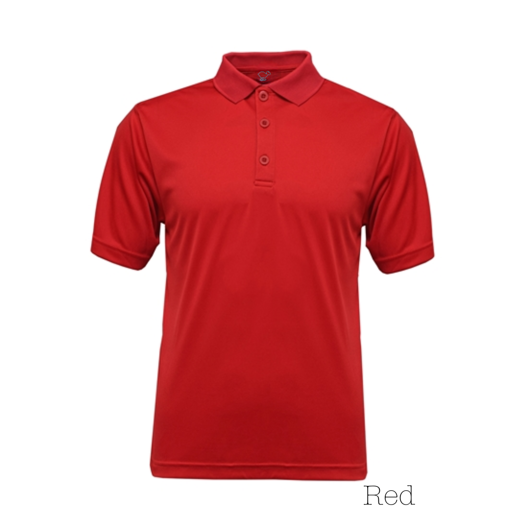 Red Men's Solid Polo Shirt