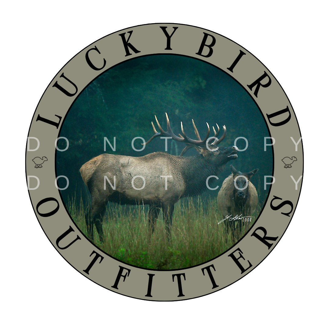 LuckyBird Outfitters Performance Hoodie with Elk Print