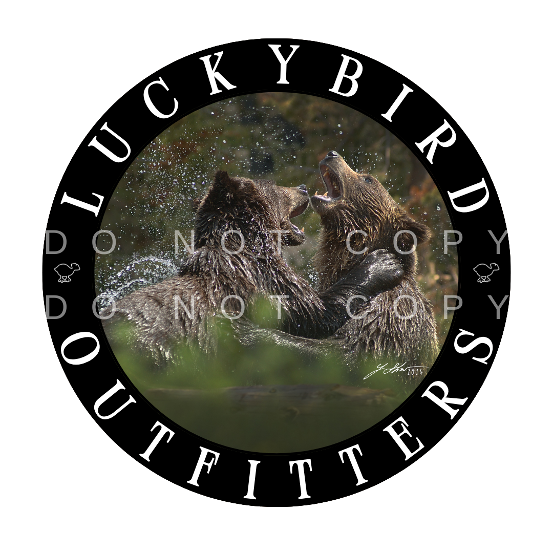 LuckyBird Outfitters Performance Hoodie with Bear Print