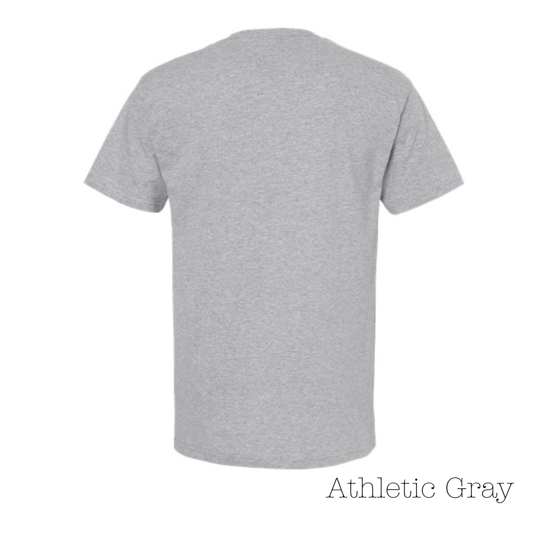Athletic Gray 90% Cotton / 10% Polyester Short Sleeve Tee