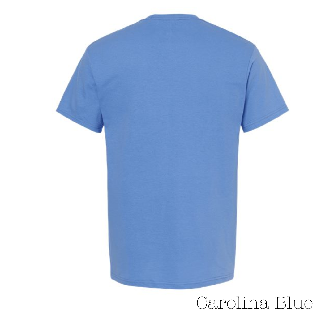 Carolina Blue Cotton Short Sleeve Tee