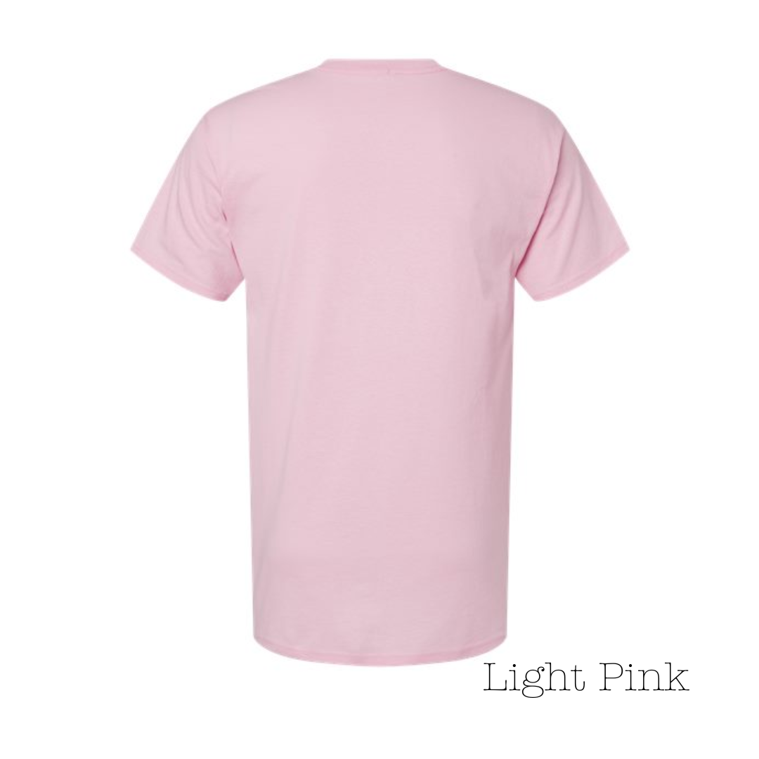 Light Pink Cotton Short Sleeve Tee