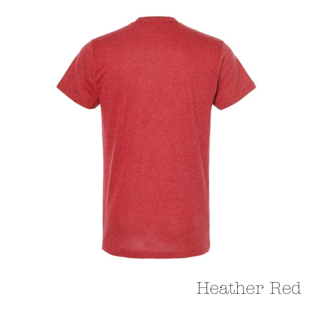 Heather Red 65/35 Short Sleeve Tee
