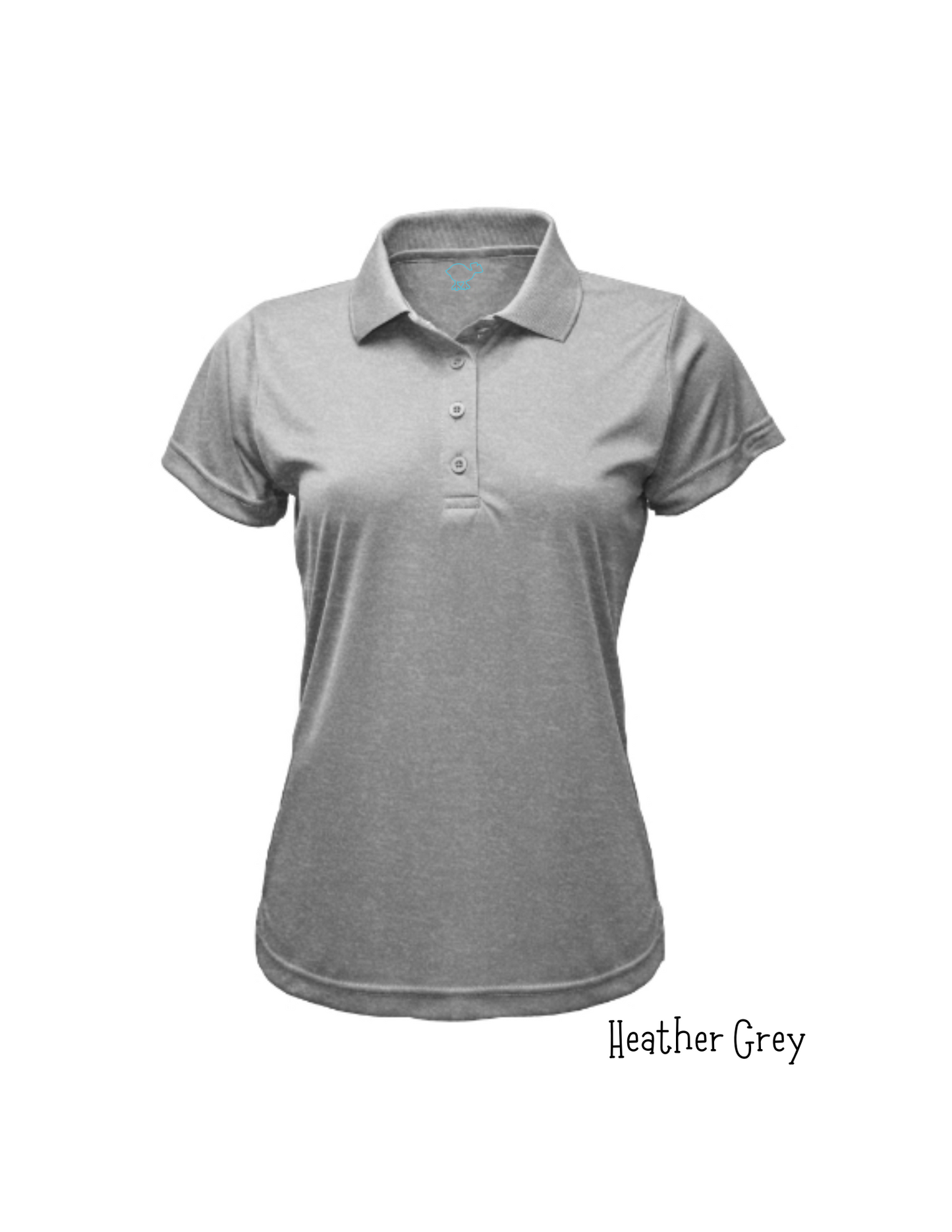 Heather Grey Women's Solid Polo Shirt