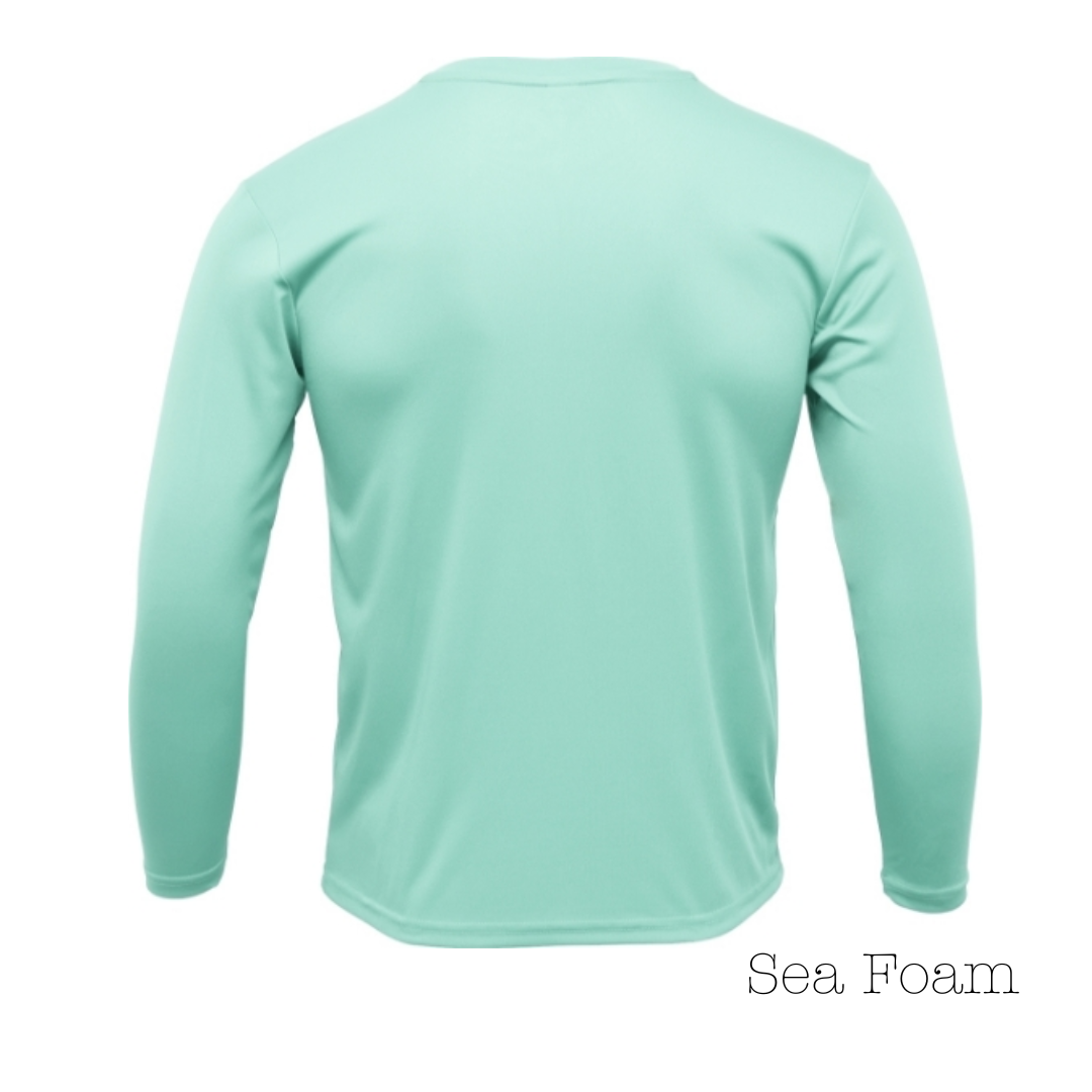 Sea Foam 100% Polyester Youth Long Sleeve Tee