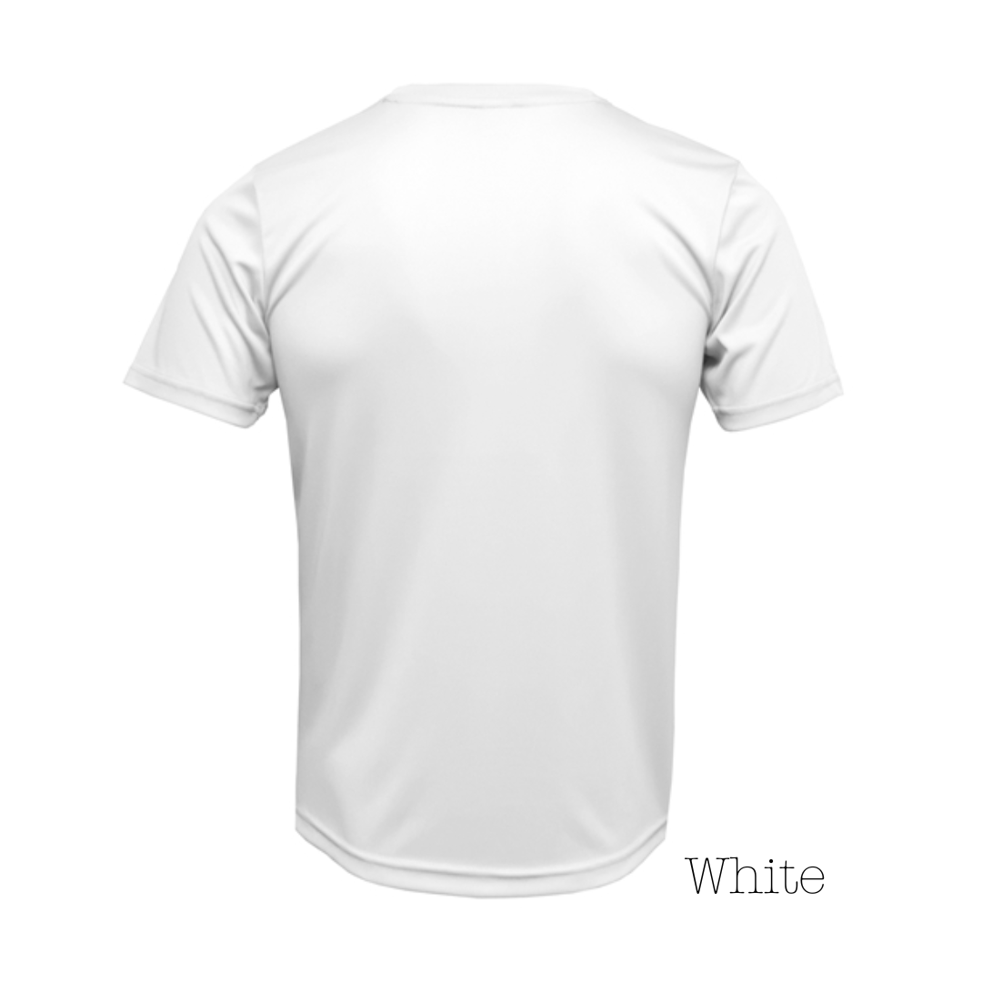 White 100% Polyester Youth Short Sleeve Tee