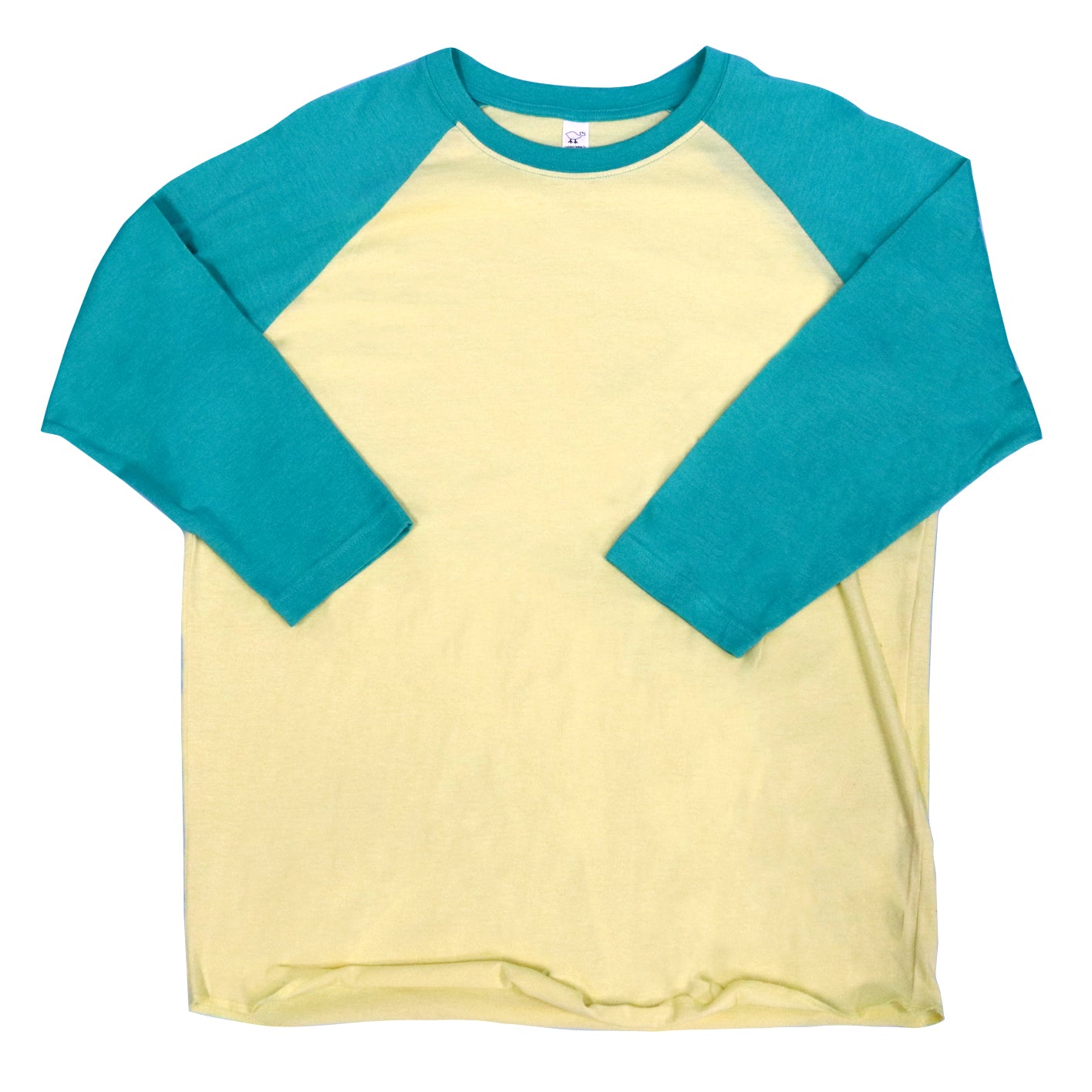 Turquoise & Yellow 3/4 Sleeve Raglan