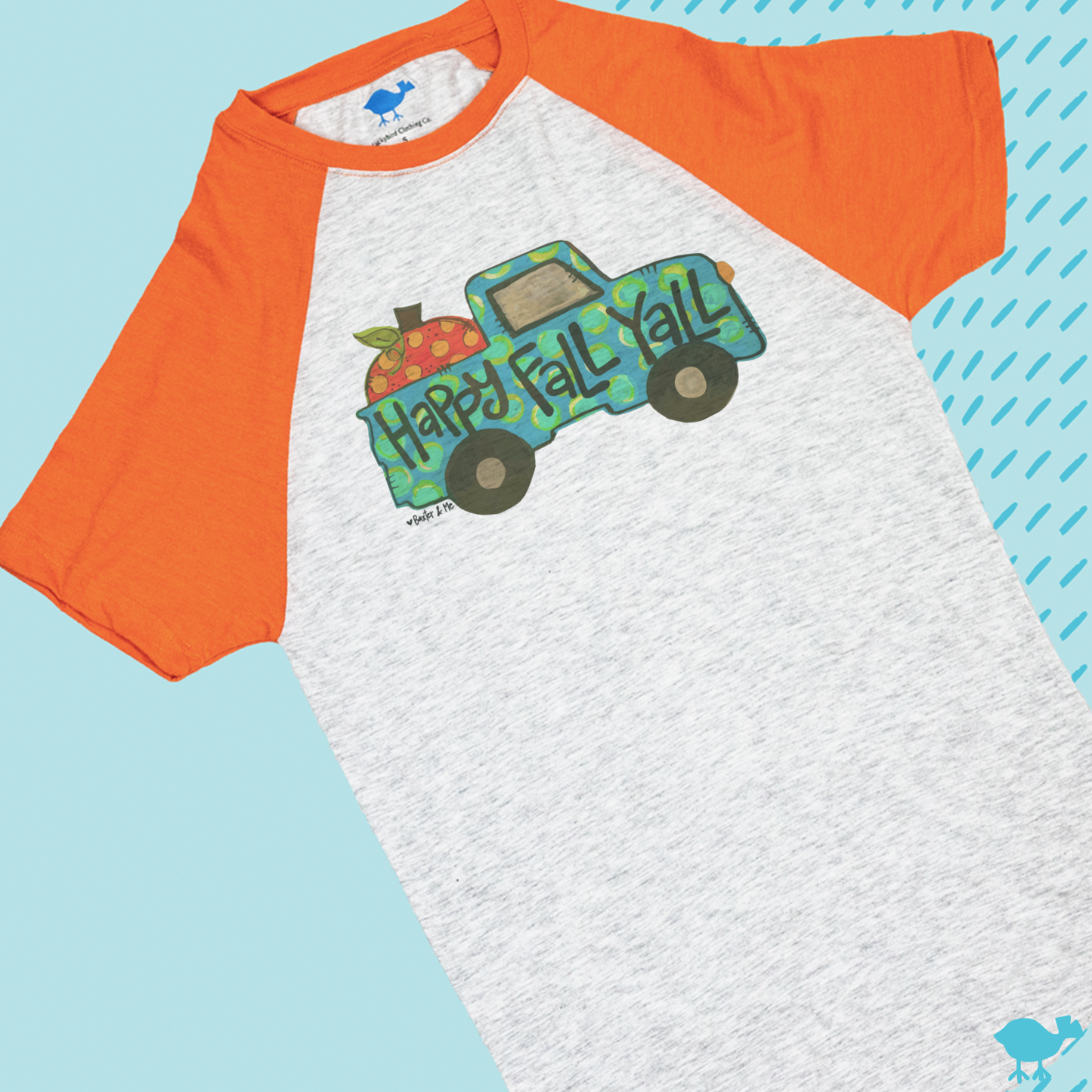 Orange Short Sleeve Raglan