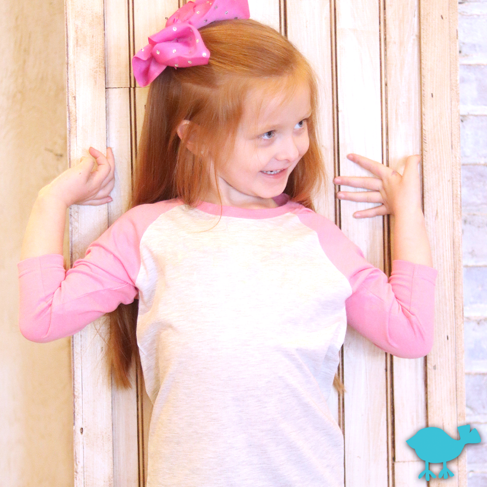 Pink Youth Raglan