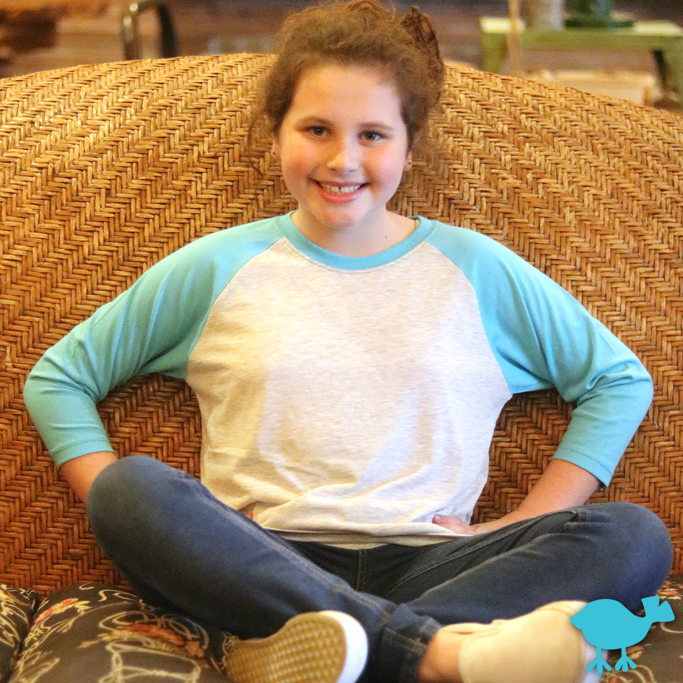 Tahiti Blue Youth Raglan