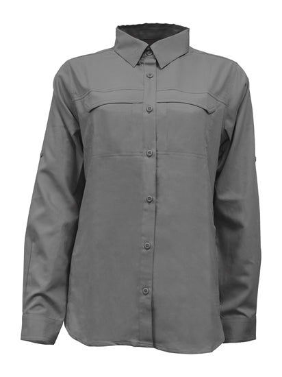 Women's Long Sleeve Vented Button-Up Shirts