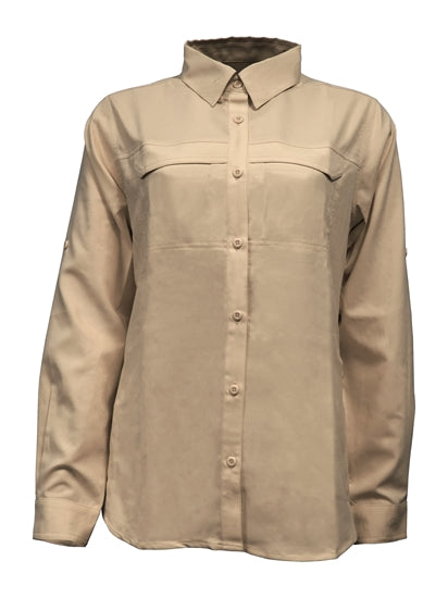 Women's Long Sleeve Vented Button-Up Shirts