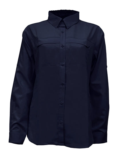 Women's Long Sleeve Vented Button-Up Shirts