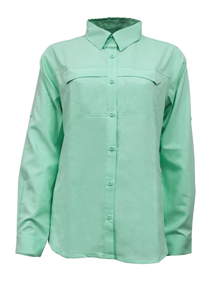 Women's Long Sleeve Vented Button-Up Shirts
