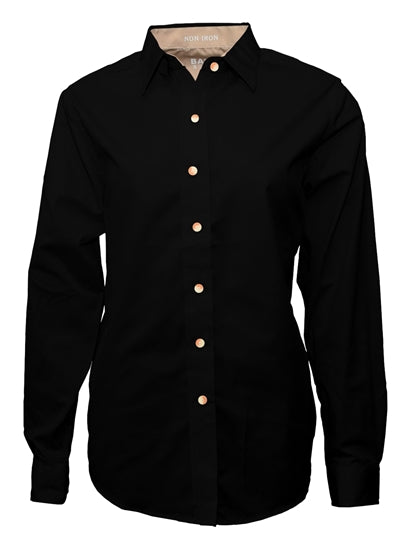 Women's Twill Long Sleeve Button-Up