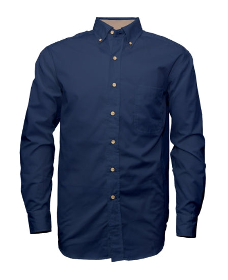 Men's Twill Long Sleeve Button-Up