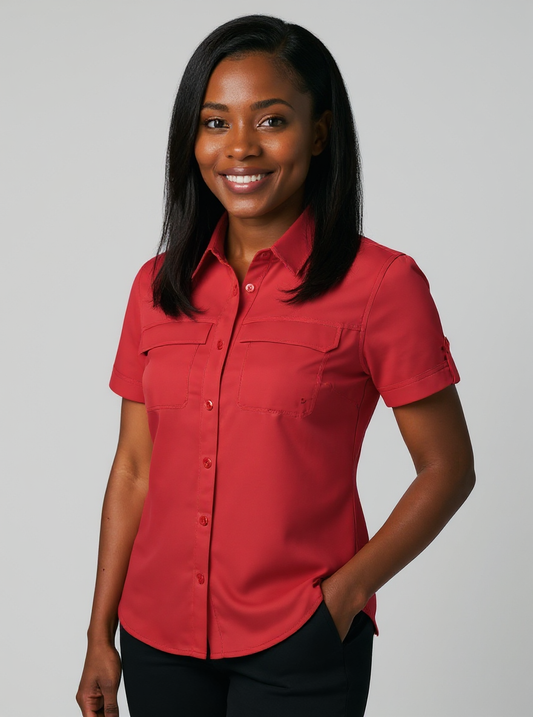 Women's Short Sleeve Button Up Shirts