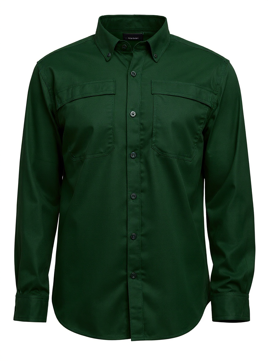 Men's Long Sleeve Vented Button Up Shirt