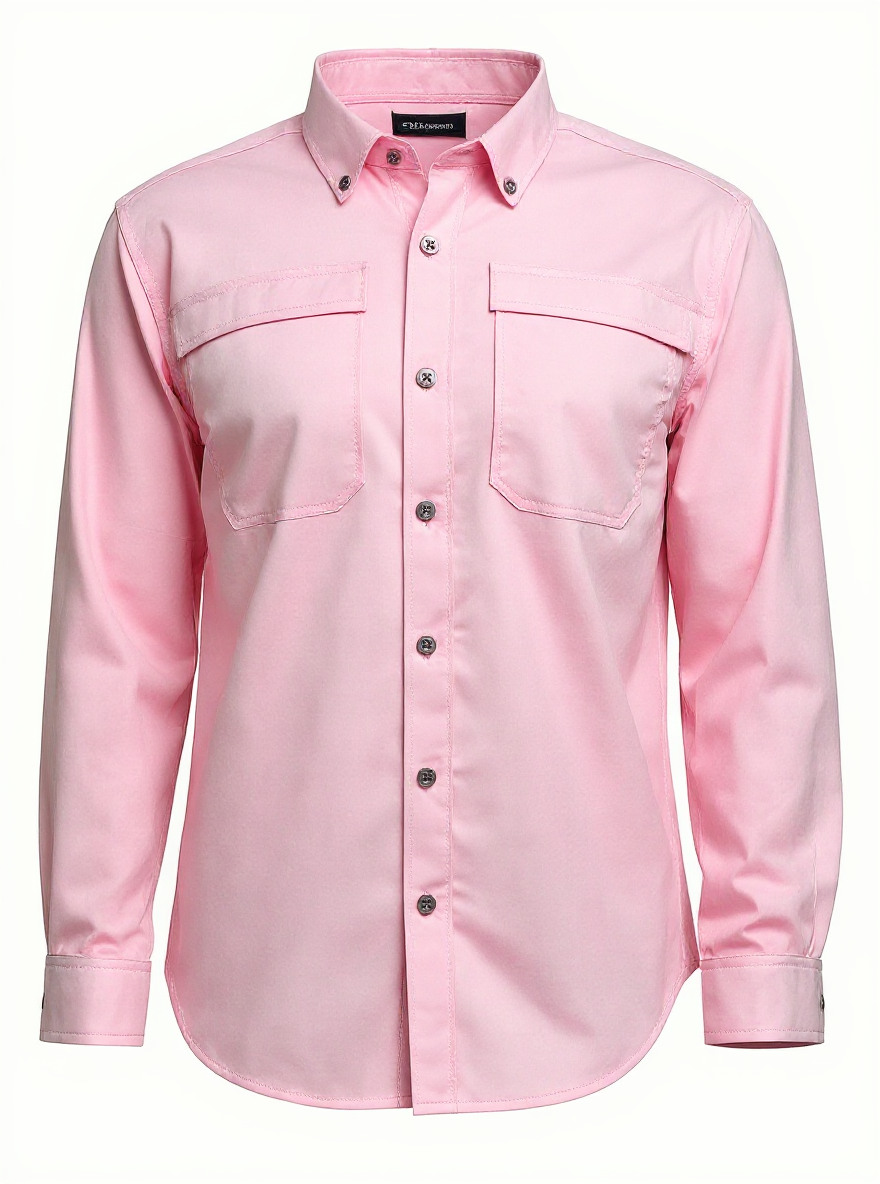 Men's Long Sleeve Vented Button Up Shirt