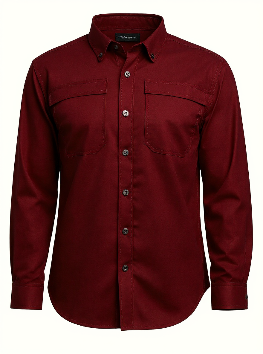 Men's Long Sleeve Vented Button Up Shirt
