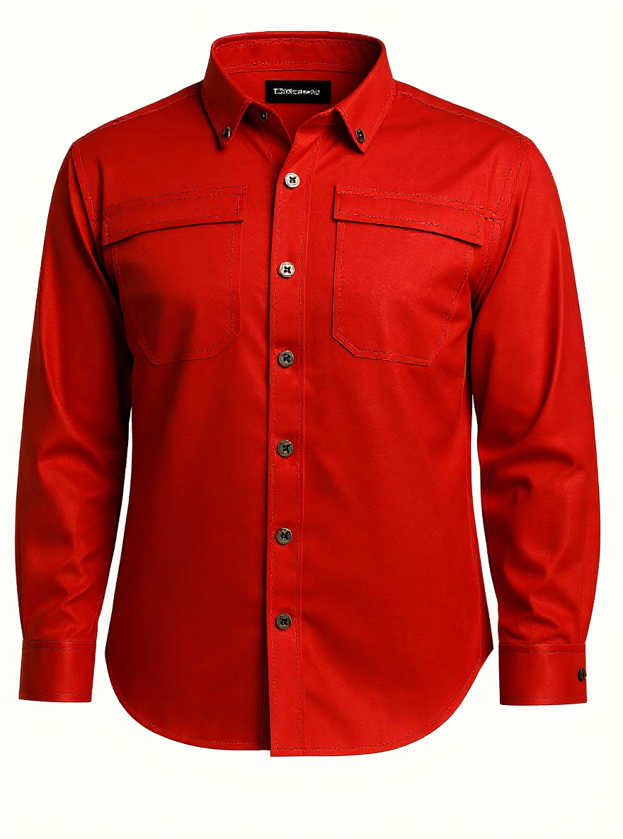 Men's Long Sleeve Vented Button Up Shirt
