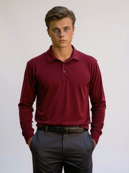 Adult Long Sleeve Polo