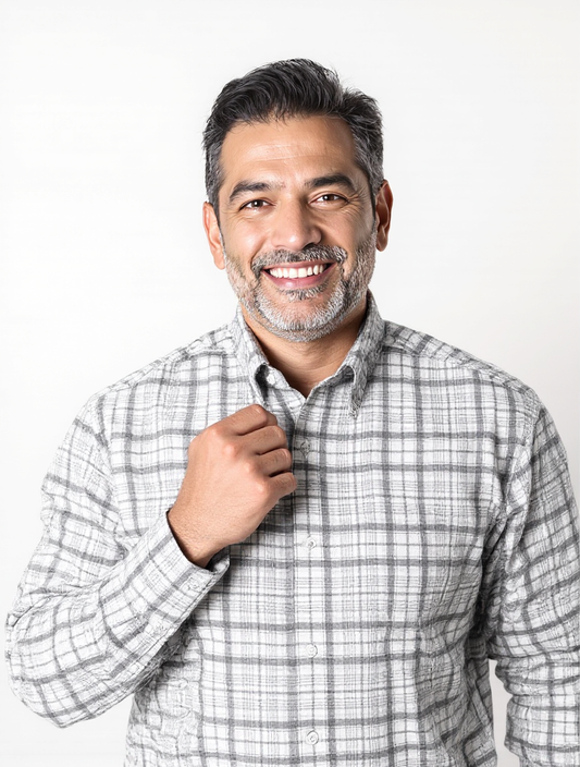 Men's Long Sleeve Plaid Vented Button Up Shirts