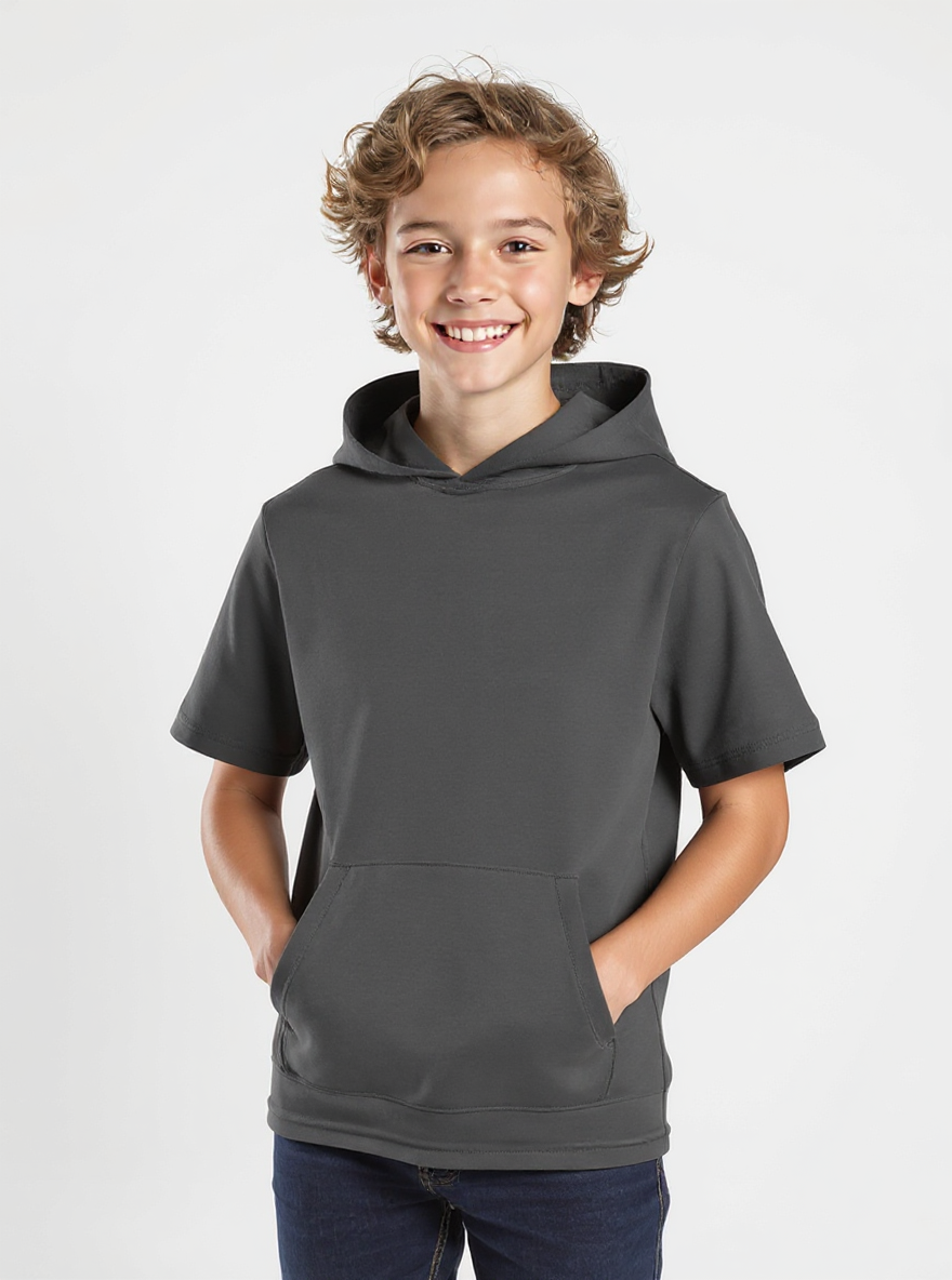 Youth 100% Polyester Short Sleeve Performance Hoodies