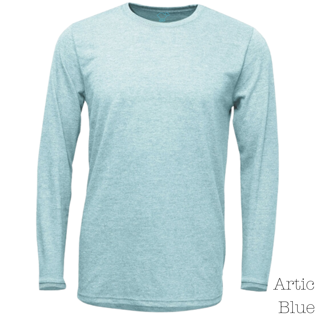 Arctic Blue 70/30 Long-Sleeve Tee Shirt