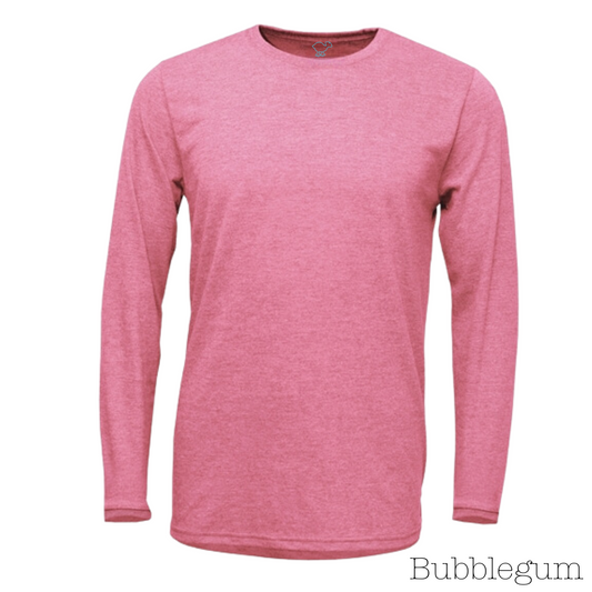Bubblegum 70/30 Long-Sleeve Tee Shirt