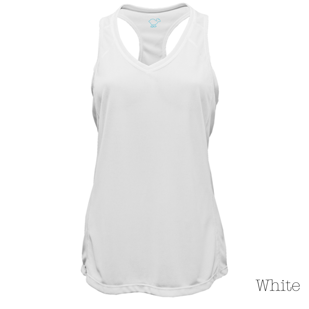 White Racerback Tank