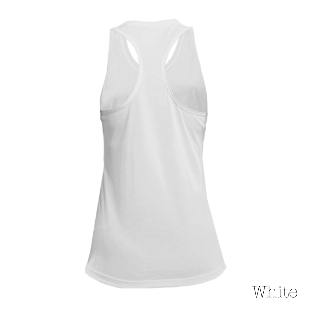White Racerback Tank
