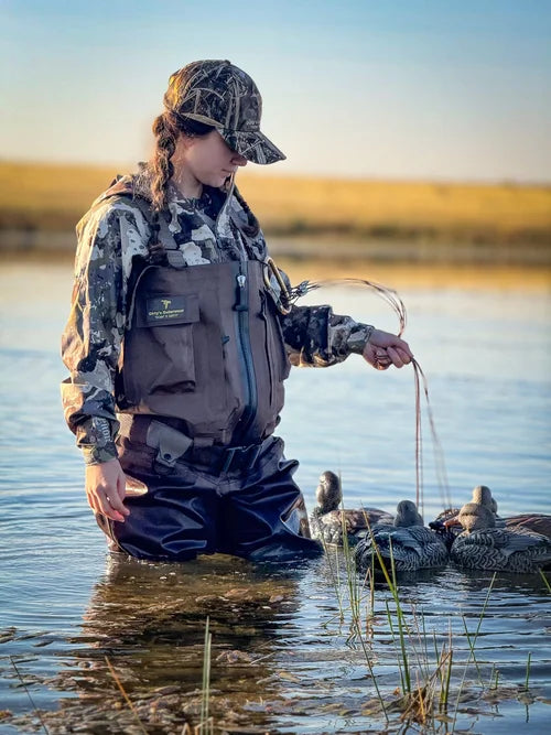 Women's Solid Brown Waders