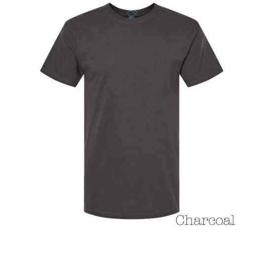 Charcoal Cotton Short Sleeve Tee