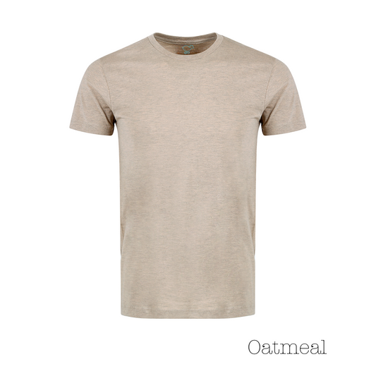 Oatmeal Heather 90% Cotton / 10% Polyester Short Sleeve Tee
