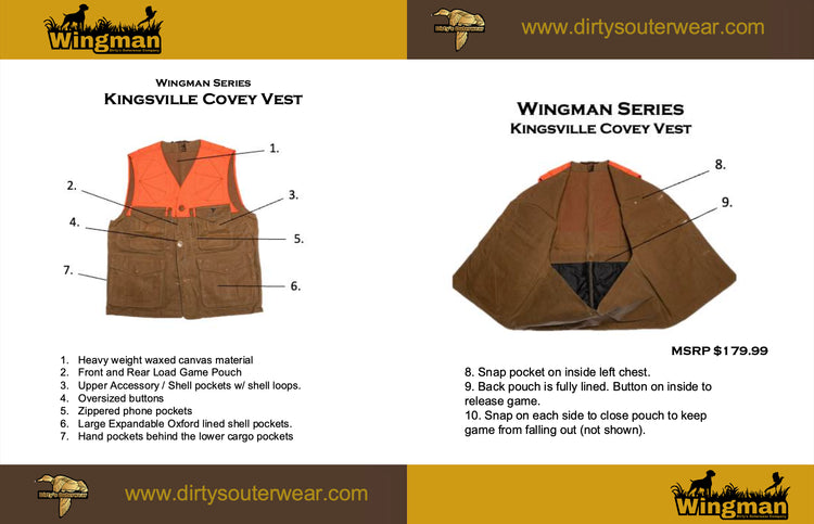 Wingman Series - Kingsville Covey Vest