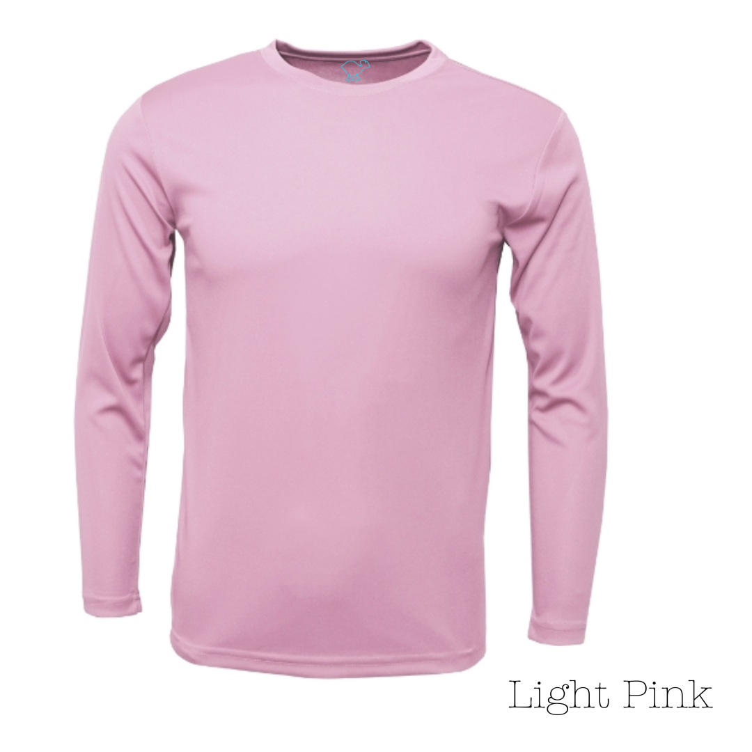Light Pink 100% Polyester Long Sleeve