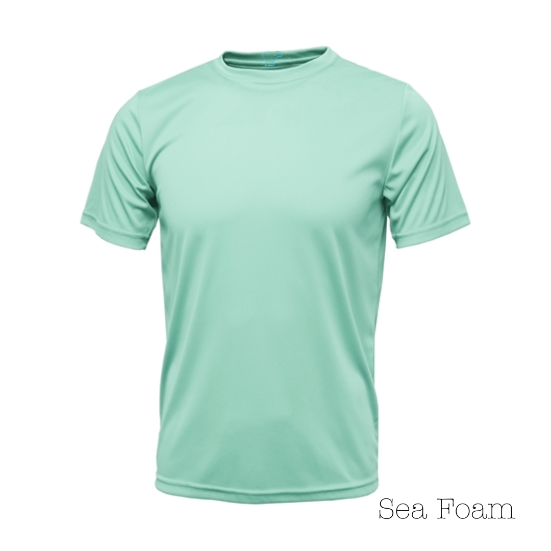 Sea Foam 100% Polyester Youth Short Sleeve Tee