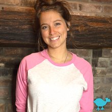 Load image into Gallery viewer, Pink 3/4 Sleeve Raglan