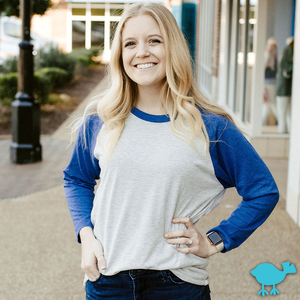 Royal Blue 3/4 Sleeve Raglan