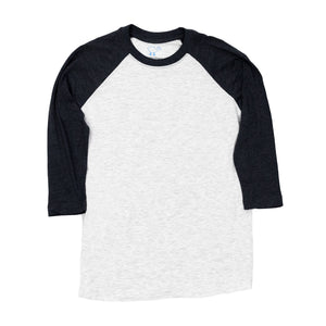 Black Tri-Blend 3/4 Sleeve Raglan