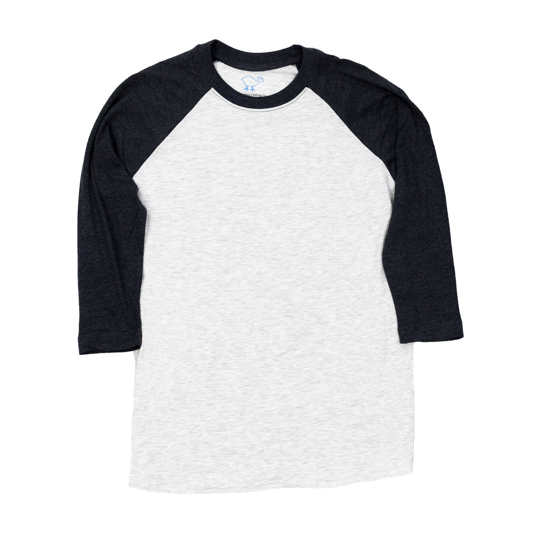 Black Tri-Blend 3/4 Sleeve Raglan