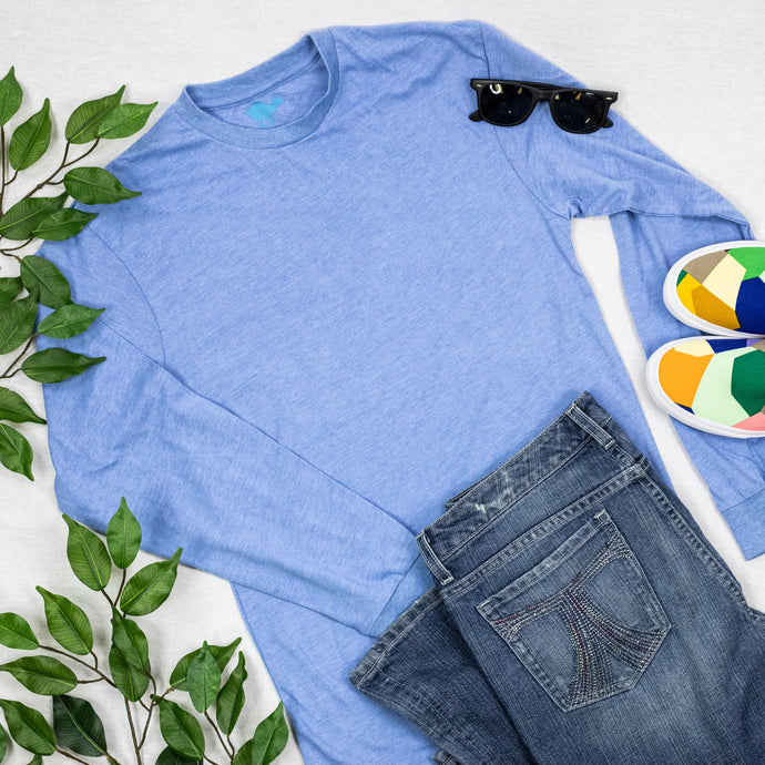 Blue Long-Sleeve Tee Shirt